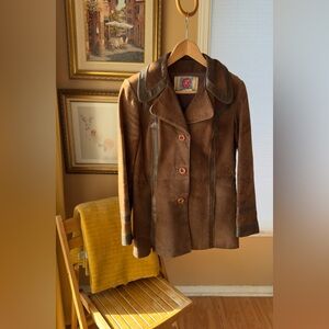 Vintage 70’s Genuine Leather Jacket by Fashion Council Size Small